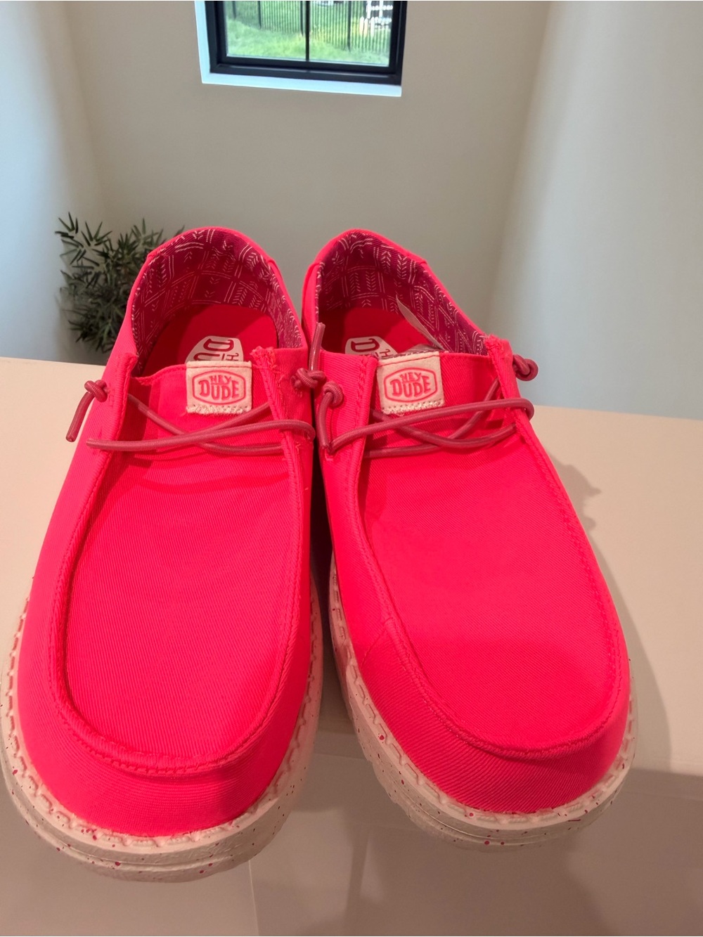 Hey Dude Kids Slip-On Sneakers in Hot Pink
